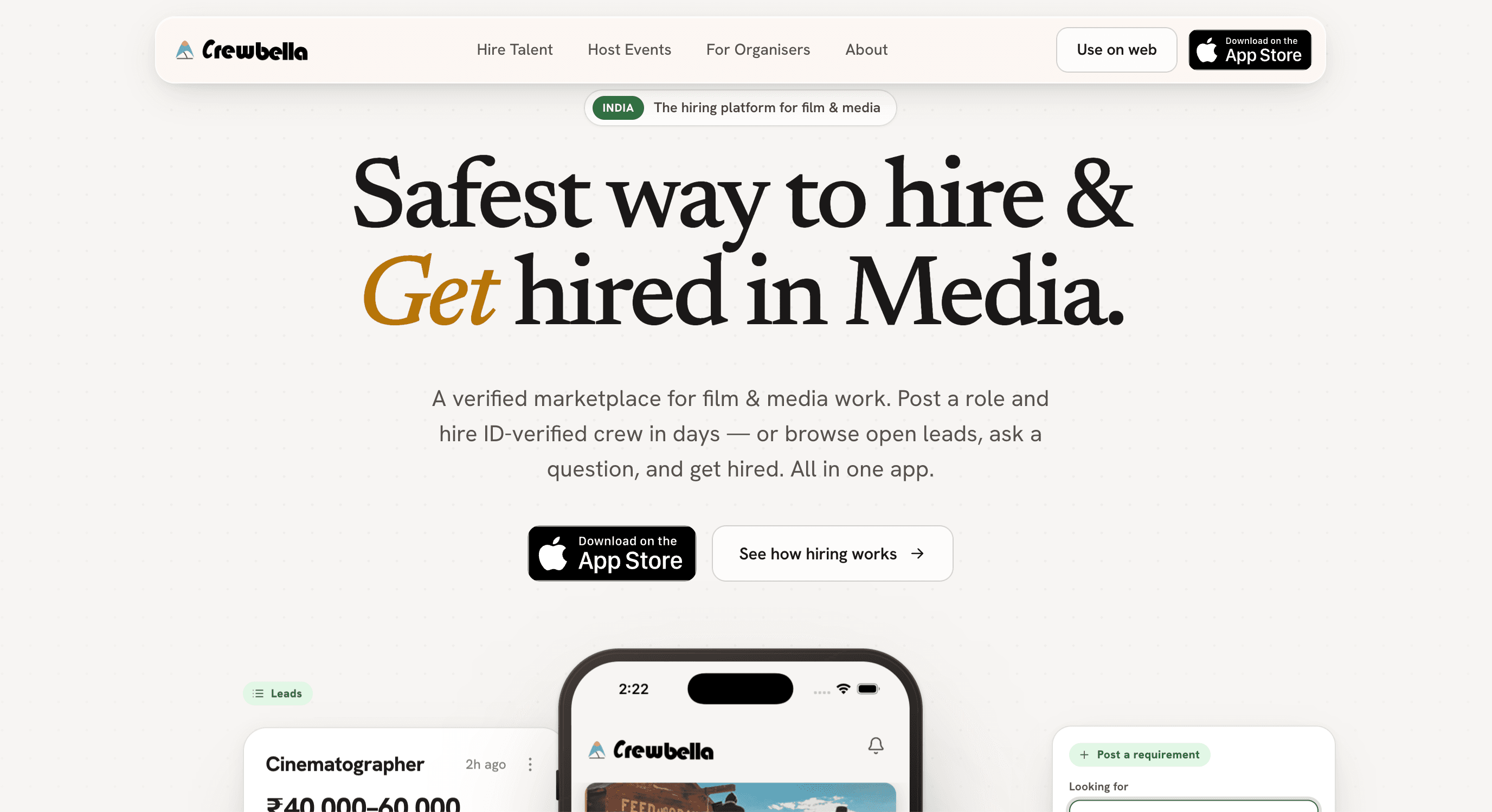 Crewbella Ecosystems — Event management platform — Founding Engineer